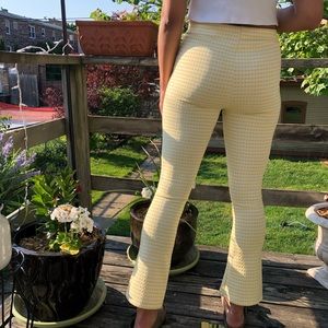Yellow Gingham flare pants